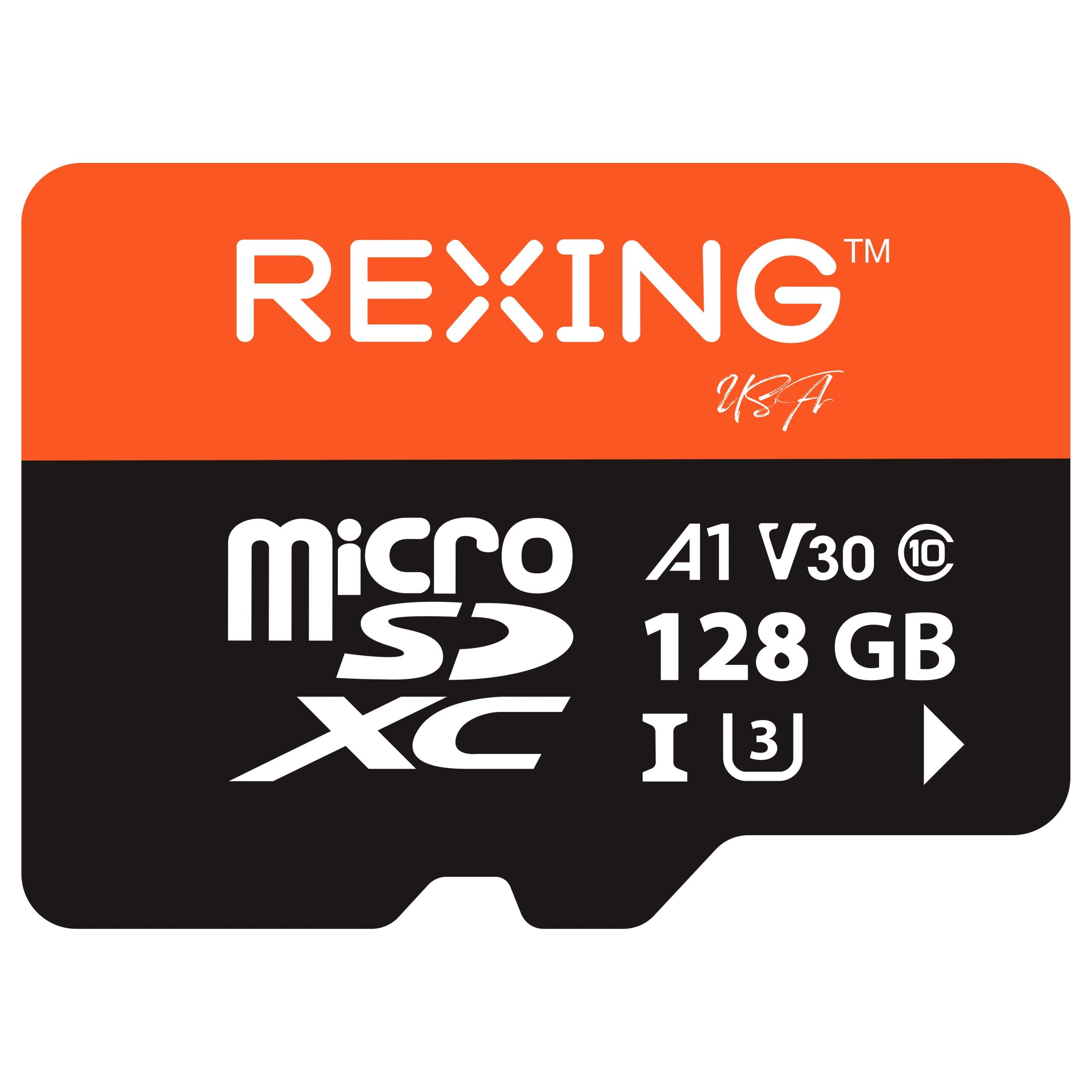 Rexing 128GB Hafıza Kartı 130MB/s Msicro SDHC SD Adaptör