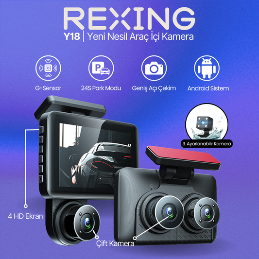 Rexing Y18 | Park Moduna Sahip Araç İçi Kamera