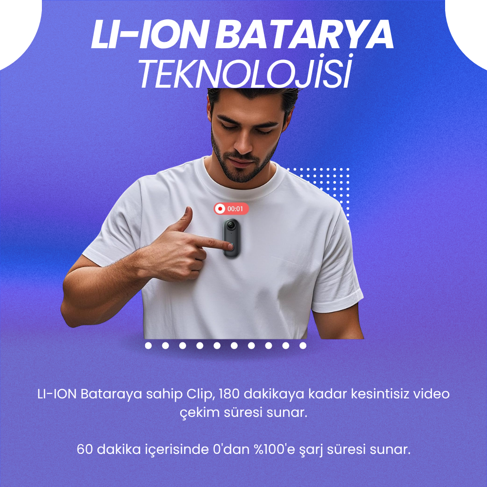 Rexing Clip | WiFi Taşınabilir Aksiyon Kamerası