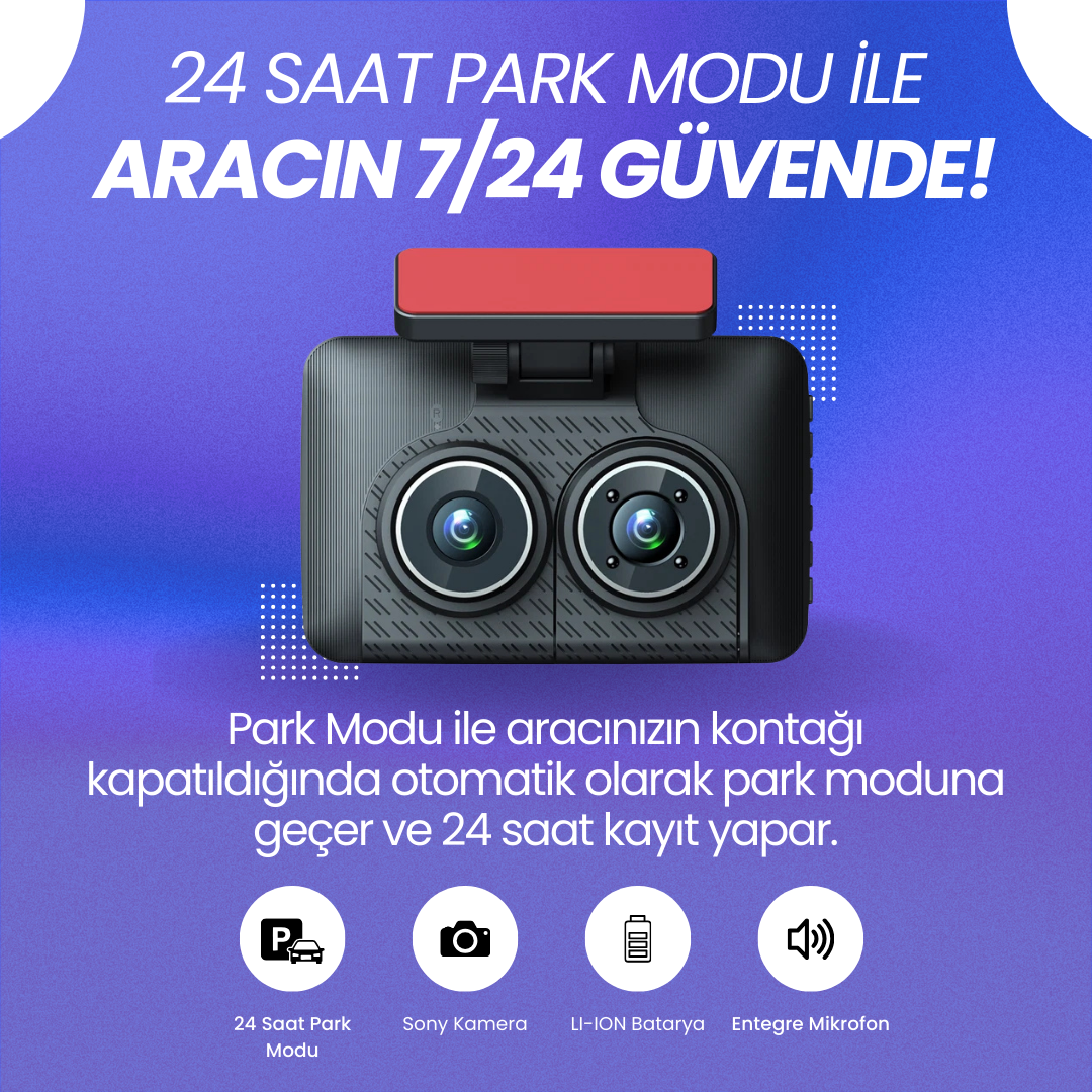 Rexing Y18 | Park Moduna Sahip Araç İçi Kamera