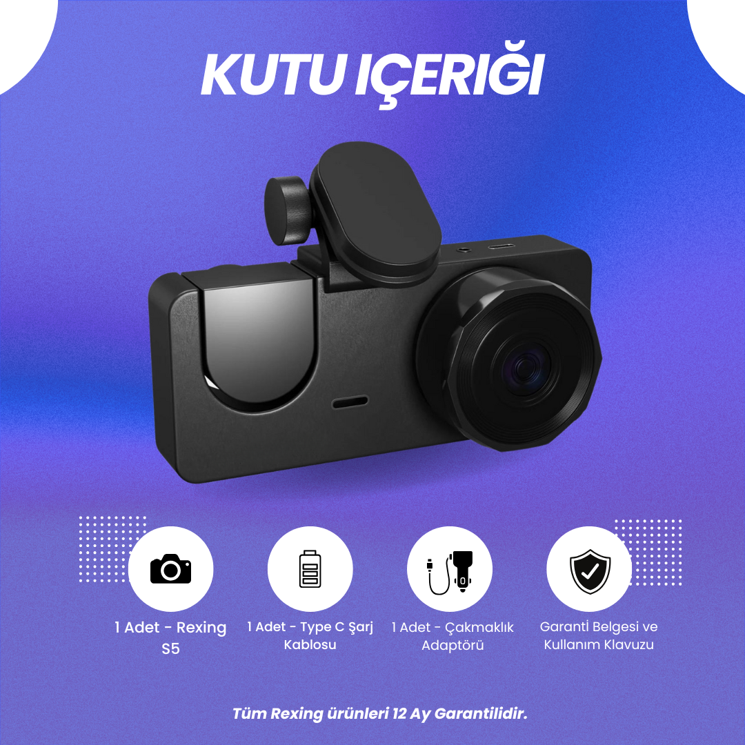 Rexing S5 | WiFi Araç İçi Kamera