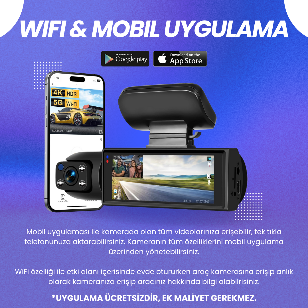 Rexing M8 | 4K Park Moduna Sahip Araç İçi Kamera
